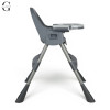 Стульчик для кормления BAMBI M 5722 Gray, регулируемый, съемный столик, 5-точечный ремень, колеса, экокожа