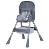 Стульчик для кормления BAMBI M 5722 Gray, регулируемый, съемный столик, 5-точечный ремень, колеса, экокожа
