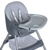Стульчик для кормления BAMBI M 5722 Gray, регулируемый, съемный столик, 5-точечный ремень, колеса, экокожа
