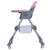 Стільчик для годування BAMBI M 5722 Lilac, регульований, знімний столик, 5-точковий ремень, колеса, екошкіра