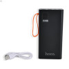 Повербанк Power bank Hoco JA-A 30000 mAh із вбудованими кабелями Чорний
