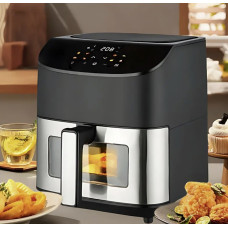 Аэрофритюрница Hoffmans HM-785 8 Л 2000 Вт с сенсорным LCD-экраном и 10 автопрограммами.