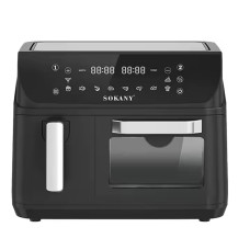 Двокамерна аерофритюрниця Sokany SK-10060, 2400 Вт, 4+8,5 л, сенсорне керування