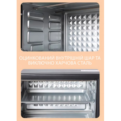 Електрична духовка Hoffmans HM-752 55 л 2000W з таймером та 4 ТІНами №2