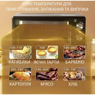Електрична духовка Hoffmans HM-752 55 л 2000W з таймером та 4 ТІНами №1