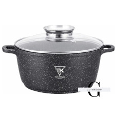 Кастрюля Top Kitchen ТК00053 с крышкой мраморное покрытие 26 см 24