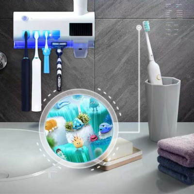 Автоматичний диспенсер-стерилізатор для зубних щіток та пащі Toothbrush Sterilizer NJ-244, UV-дезінфекція, аккумулятор №1