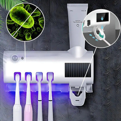Автоматичний диспенсер-стерилізатор для зубних щіток та пащі Toothbrush Sterilizer NJ-244, UV-дезінфекція, аккумулятор №0