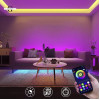 Світлодіодна стрічка 5050 RGB - 16 кольорів, IP65, 55 люмен, 9000 годин роботи від USB 5V з Bluetooth та мобільним додатком