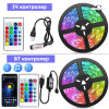 Світлодіодна стрічка 5050 RGB - 16 кольорів, IP65, 55 люмен, 9000 годин роботи від USB 5V з Bluetooth та мобільним додатком