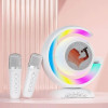 Нічник-лампа караоке 3в1 з бездротовою Bluetooth колонкою Lightshow та 2 мікрофонами YS-110