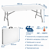 Кемпинговый комплект Travel Table Set – складной стол HDPE 180 см и 8 туристических кресел