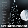 Гірлянда нитка світлодіодна GarlandoPro 300LED 16м 8 режимов гірлянда новорічна Білий