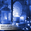 Гірлянда світлодіодна на батарейках+USB  GarlandoPro 50LED 5м мідний провід гірлянди роса Синій
