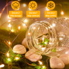 Светодиодная гирлянда на батарейках GarlandoPro 100LED 10 метров медная проволока светодиодная гирлянда Желтый