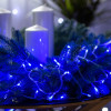 Гирлянда нить 22м на 500 LED лампочек светодиодная прозрачный провод 8 режимов работы
