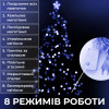 Гирлянда нить 22м на 500 LED лампочек светодиодная прозрачный провод 8 режимов работы