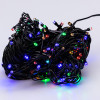 Гирлянда нить 22 м на 500 LED лампочек светодиодная черный провод 8 режимов работы