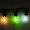 Уличная гирлянда в стиле ретро светодиодная мультиколор S14 на 10 LED ламп длиной 5 метров