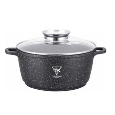 Кастрюля Top Kitchen ТК00053 с крышкой мраморное покрытие 26 см