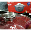 Кастрюля Top Kitchen ТК00053 с крышкой мраморное покрытие 26 см
