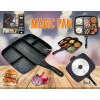 Сковорода гриль Magic Pan черная, инновационная с антипригарным покрытием на 5 секций