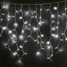 Гірлянда бахрома, прозорий шнур, 3*0.5 м, 120 LED з перехідником внутрішня 
