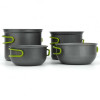Производный набор посуды Cooking Set SY-201 из анодированного алюминия, 4 предмета, компактный для кемпинга