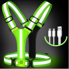 Светоотражающий ремень с зарядкой от USB (Лимон)
