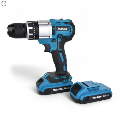 Шуруповерт MAKITA 24V Бесщеточный + 2 АКБ 4Ah + Металлический патрон №1