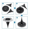 Комплект садовых светильников Solar Disk Lights, 1 шт Уличные фонари с датчиком света