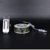 Гирлянда Роса 100м 1000 LED теплый желтый + RGB, пульт, USB, медный зеленый провод