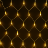 Светодиодная гирлянда-сетка 2×2 м (160 LED, теплый белый свет, белая проволока)