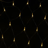 Светодиодная гирлянда-сетка 2×2 м (160 LED, теплый белый свет, белая проволока)