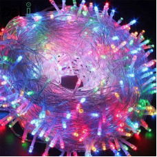 Світлодіодна гірлянда Нитка 800 Led прозорий шнур 40 метрів Мульті