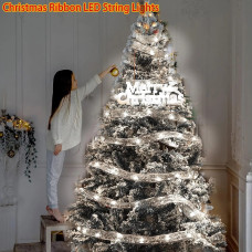 Світлодіодна ялинкова гірлянда у вигляді стрічки 100 Led 10 метрів Christmas Decoration Білий