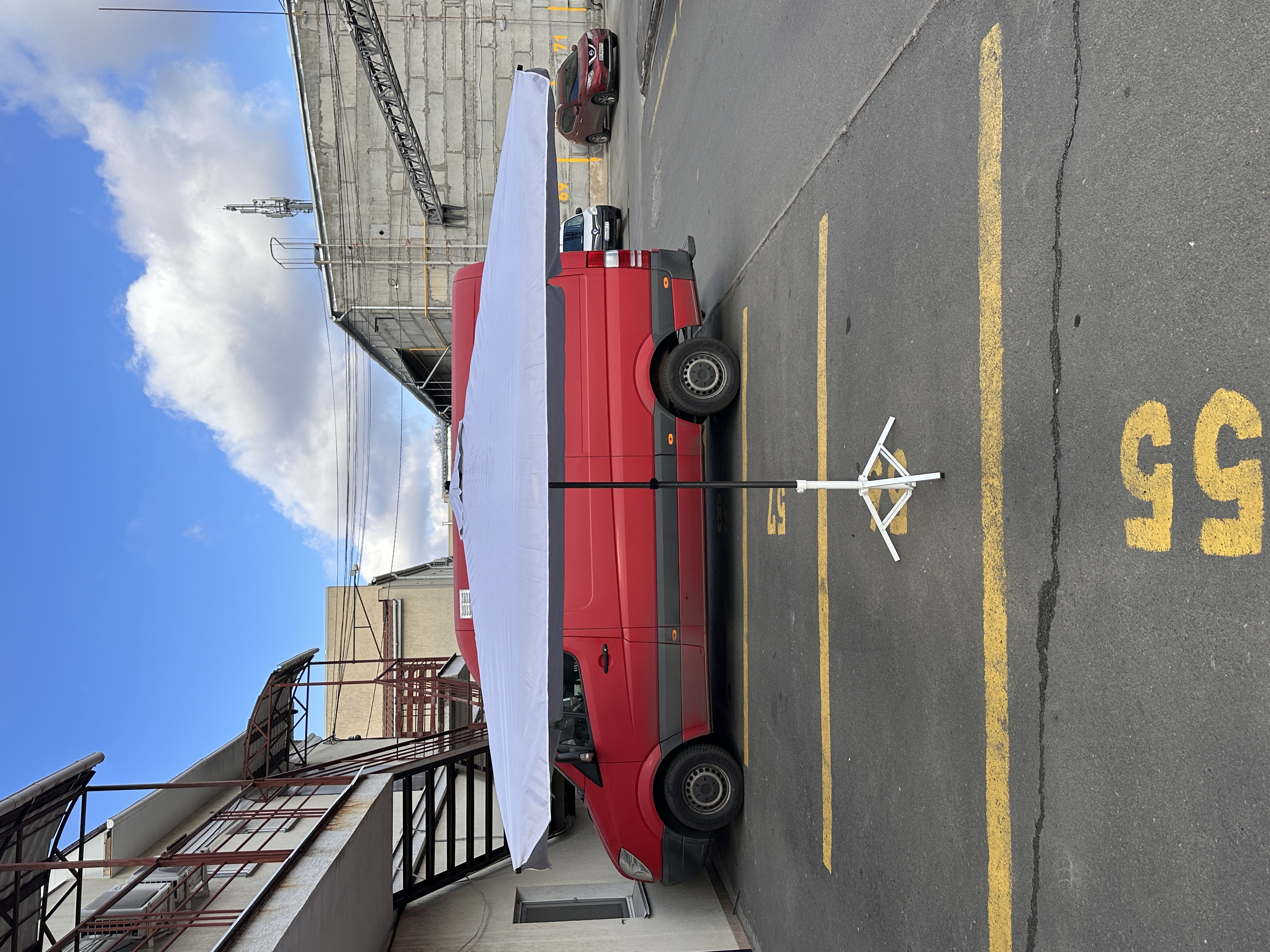 Прямокутна торгова парасолька Monsen 3×3 м з чохлом та тентом із срібним напиленням, УФ-захист