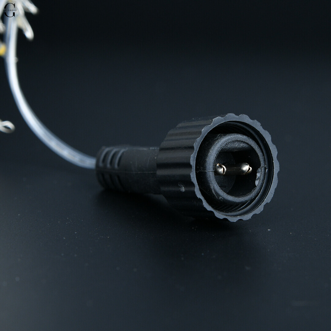 Гірлянда Роса Мішура 50м 1500 LED на мідному дроті з пультом IP44/IP65 вулична