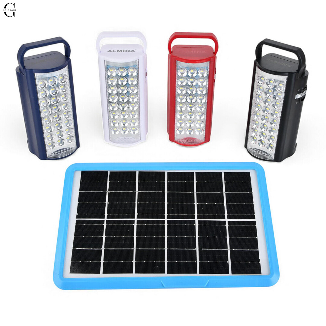 Автономний LED-ліхтар Almina з сонячною панеллю 8Вт, PowerBank, акумулятор 6V 4Ah
