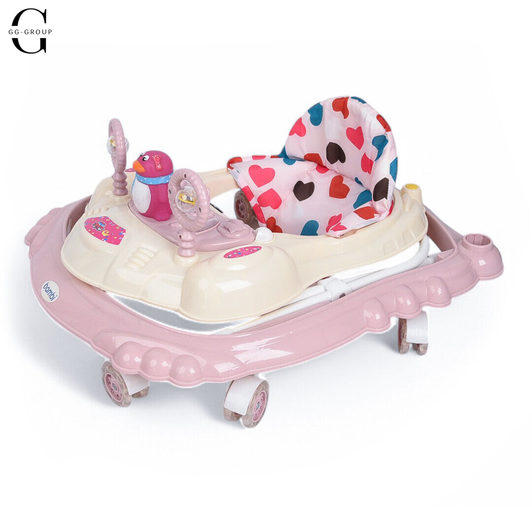 Детские ходунки Bambi M3168 Penguin Бело-Розовый