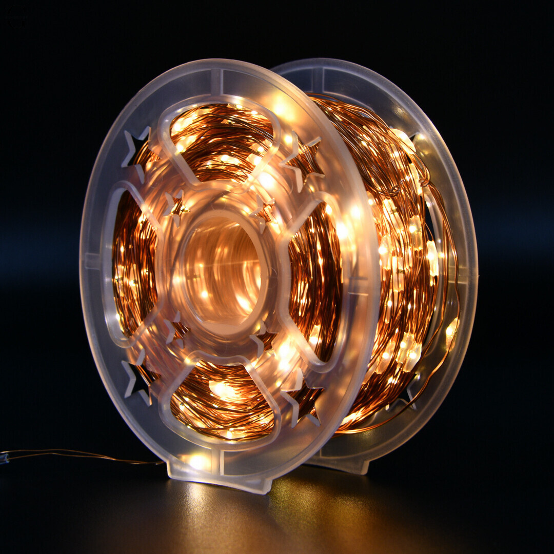 Гірлянда Роса 100 м/1000 Mini-LED, тепле світло, USB + пульт