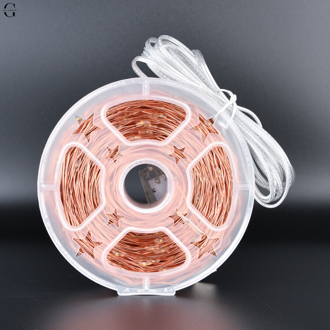 Гірлянда Роса 100 м/1000 Mini-LED, тепле світло, USB + пульт