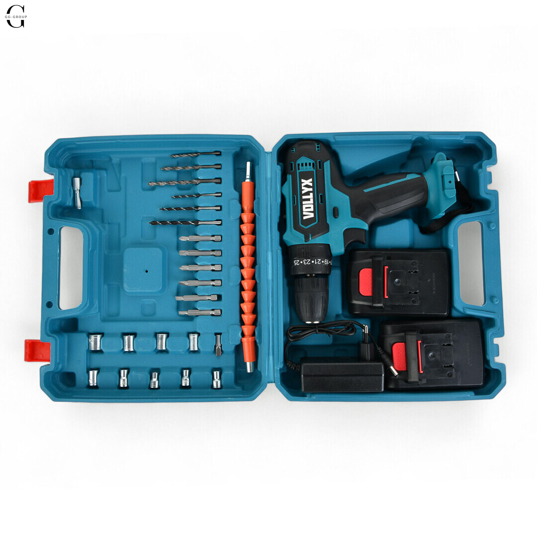 Шуруповерт аккумуляторный VOLLYX 48VF 2 аккумуляторы, кейс,