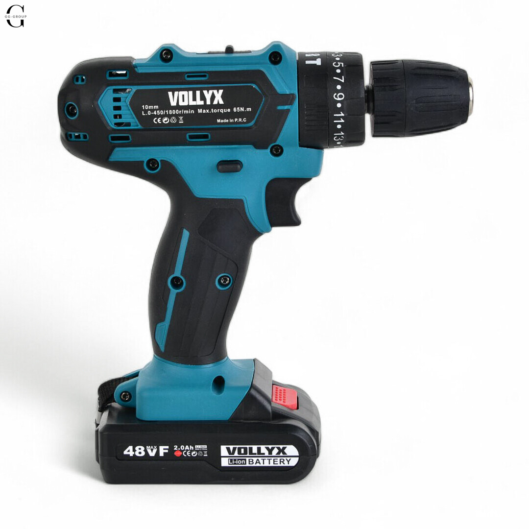 Шуруповерт аккумуляторный VOLLYX 48VF 2 аккумуляторы, кейс,