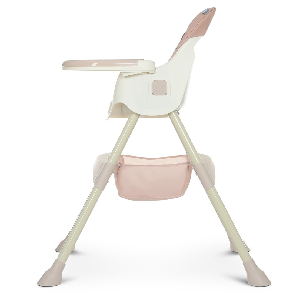 Детский стульчик для кормления M 4136-2 PINK, складной, экокожа, 5-точечные ремни безопасности.