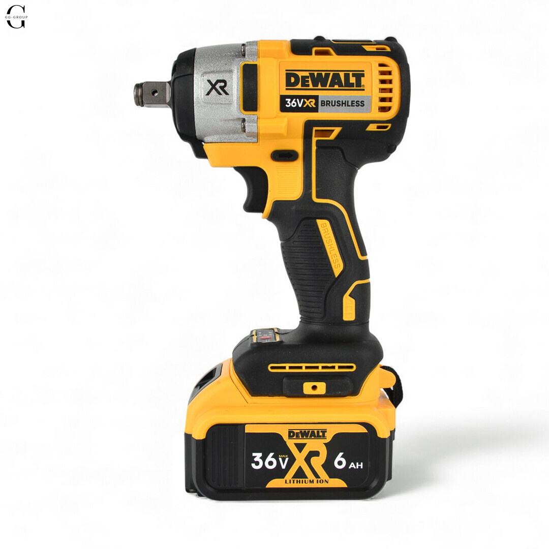 DeWALT гайковерт акумуляторний 36V безщітковий з кейсом, 2×5Ah акумуляторами 