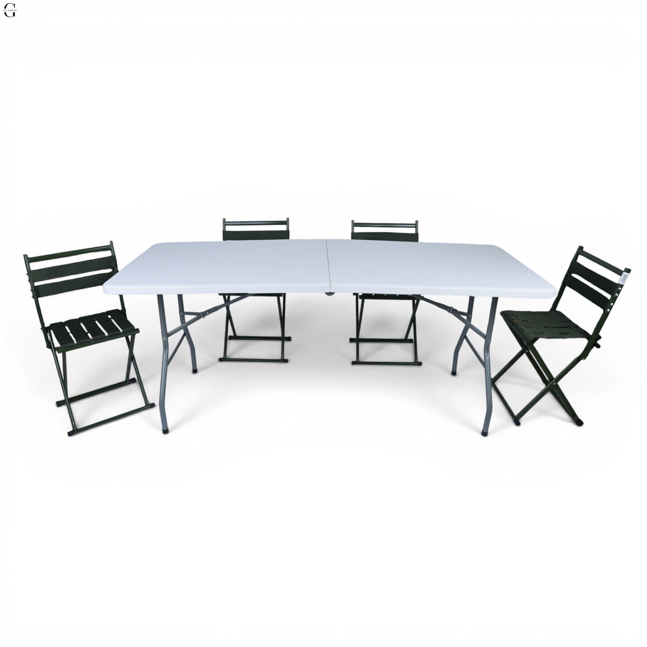 Кемпинговый комплект Travel Table Set – складной стол HDPE 180 см и 4 туристических кресла.