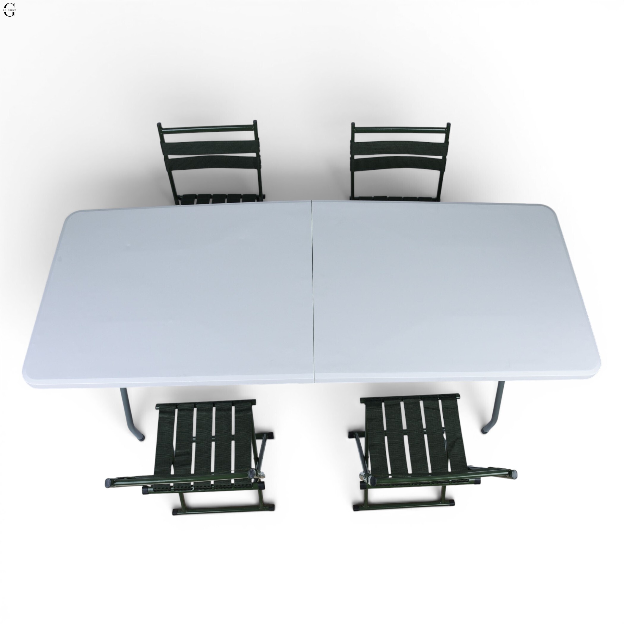 Кемпинговый комплект Travel Table Set – складной стол HDPE 180 см и 4 туристических кресла.