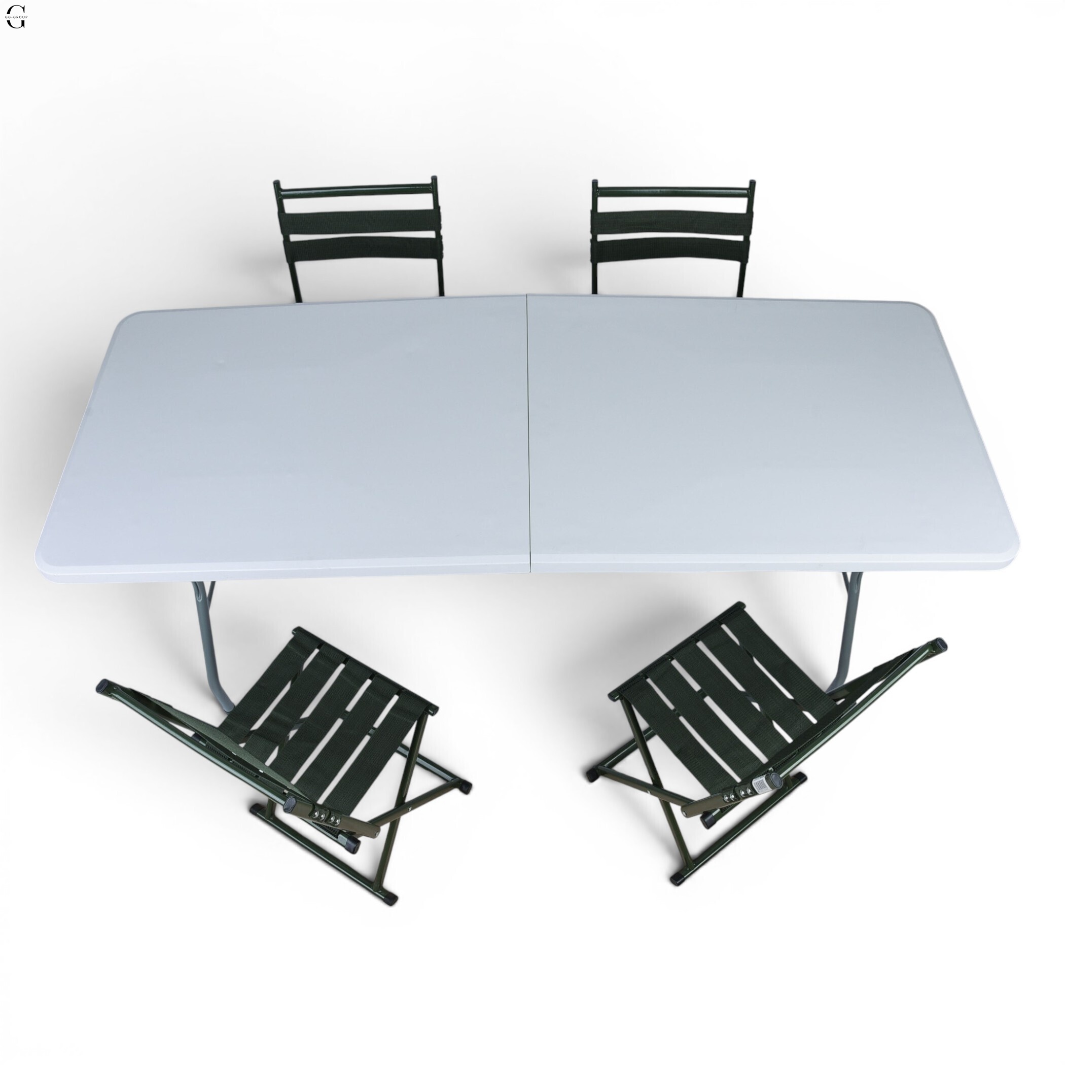 Кемпинговый комплект Travel Table Set – складной стол HDPE 180 см и 4 туристических кресла.