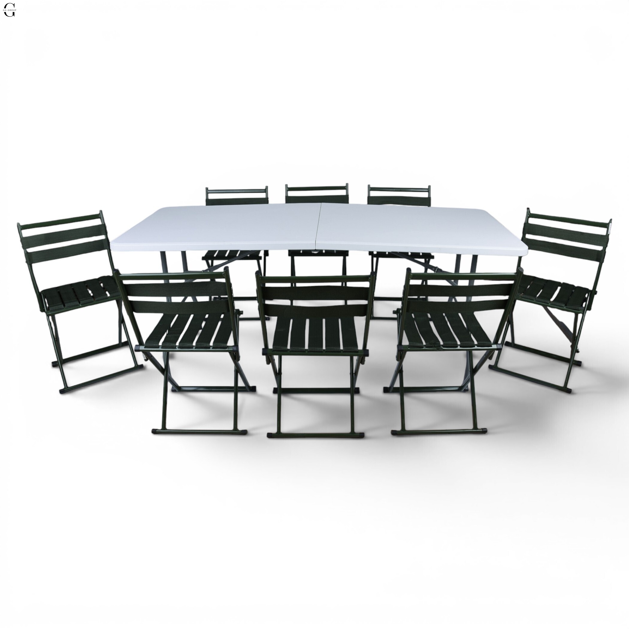 Кемпинговый комплект Travel Table Set – складной стол HDPE 180 см и 8 туристических кресел